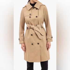 London Fog Beige Double-Breasted Trench Coat